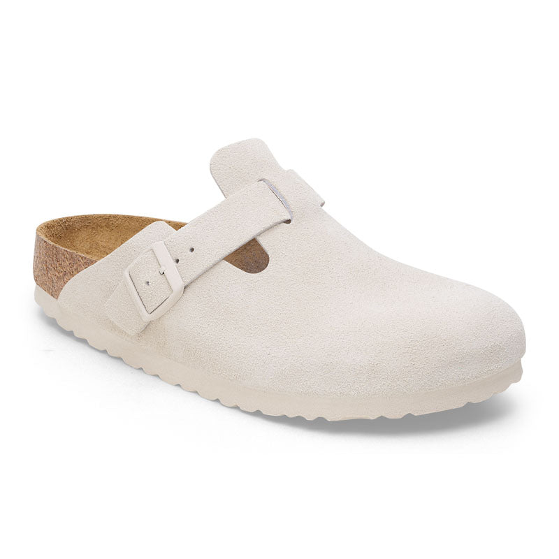 Buy BIRKENSTOCK Boston SFB LEVE Sandals in Antique White from