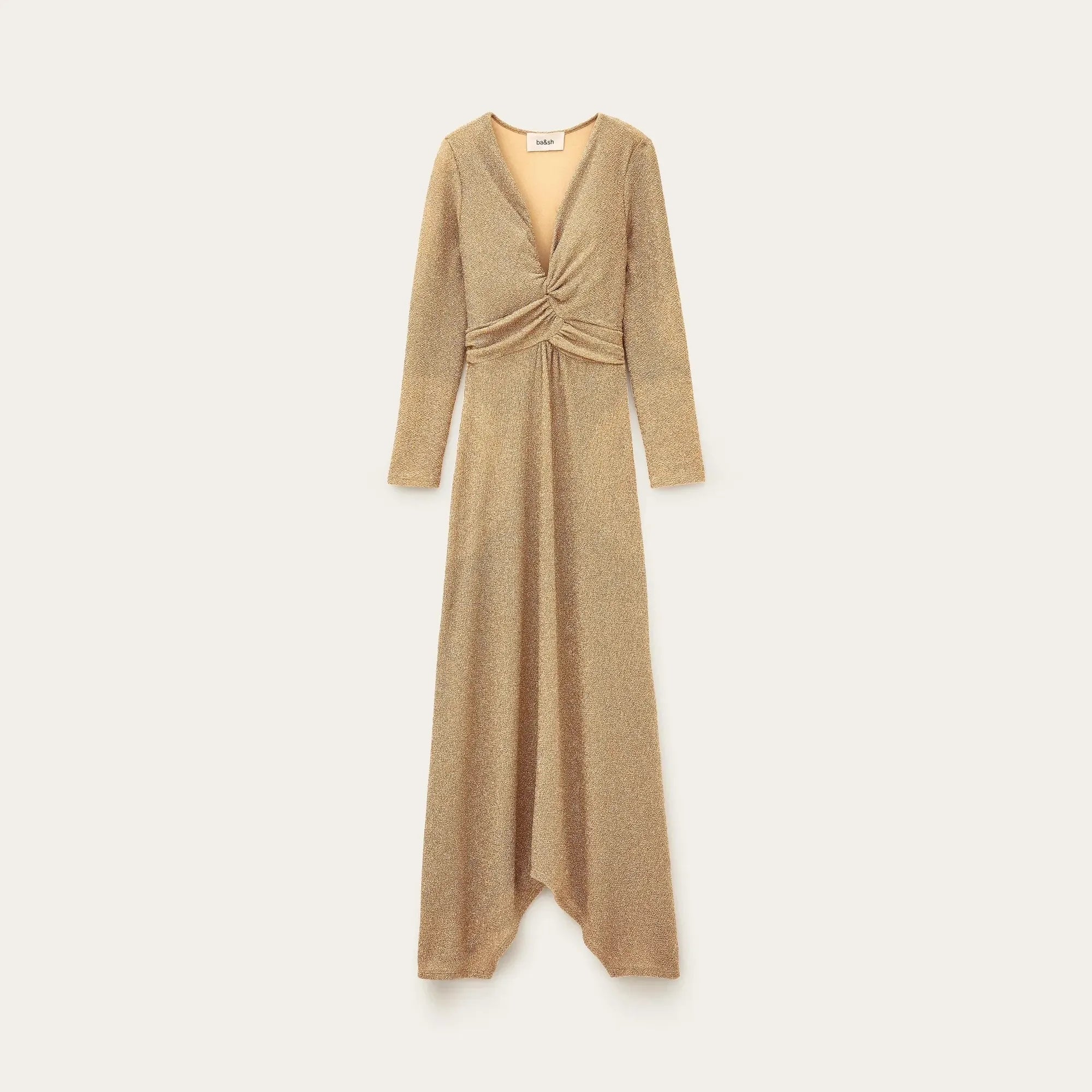 BA&SH Brady Dress in Gold | Collen & Clare