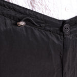 Split Hem Drawstring Trousers in Black