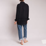 L/S Cut Out Detail Shirt in Black