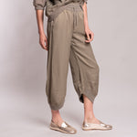 Cotton Mix Trousers in Walnut