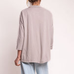 Melody 3/4 Sleeve Knit with Collar in Mushroom