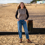 COLLEN & CLARE Lula Cashmere and Lambswool Tank in Mocha Marl
