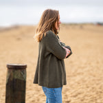 COLLEN & CLARE Rosy Cashmere and Lambswool Knit in Fir Green