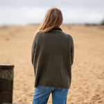 COLLEN & CLARE Rosy Cashmere and Lambswool Knit in Fir Green