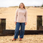 COLLEN & CLARE Rosy Cashmere and Lambswool Knit in Oatmeal