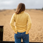 COLLEN & CLARE Arrow Cashmere Roll Neck Knit in Turmeric