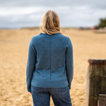 COLLEN & CLARE Nataly Cashmere/Lambswool Crewneck Knit in Teal
