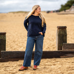 COLLEN & CLARE Luna Cashmere and Lambswool Knit in Navy Marl