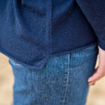 COLLEN & CLARE Luna Cashmere and Lambswool Knit in Navy Marl