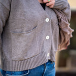 COLLEN & CLARE Gab Cotton Cardigan in Cappuccino