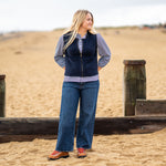 COLLEN & CLARE Contrast Gilet in Navy and Black