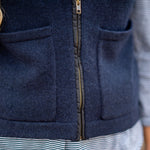 COLLEN & CLARE Contrast Gilet in Navy and Black
