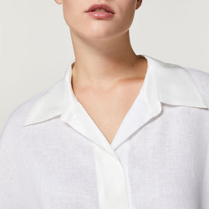 Schermo Linen Shirt in White