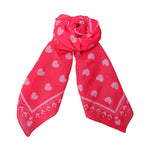 BLACK COLOUR BCCLAUDIA Love mini scarves in Red Pink