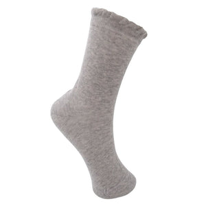 Ariel Solid Socks in Grey Melange