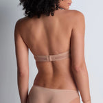 AUBADE Sheer Emotion Full Cup Moulded Bandeau Bra in Sand