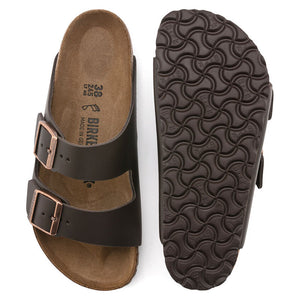 Arizona Natural Leather Sandals in Dark Brown