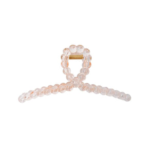 Vidia Transparent Hair Claw in Light Rose