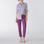 Shirt Blouse in Violet White