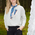 BLACK COLOUR BCDANI mini scarves in Blue Dot