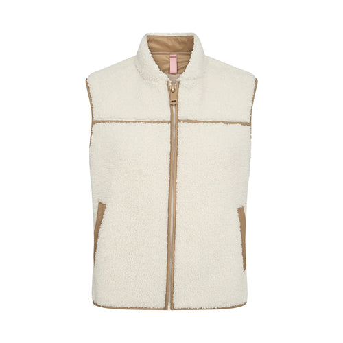 MOS MOSH MMRowe Teddy Waistcoat in Ecru