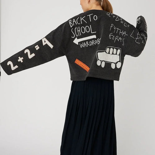 STELLA NOVA Chalk Board Jacket in Almost Black