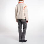 RINO & PELLE Bisma Teddy Cropped Jacket in Birch/Orange