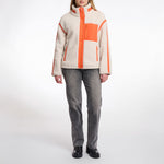 RINO & PELLE Bisma Teddy Cropped Jacket in Birch/Orange