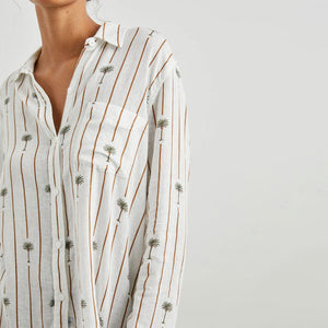 Charli L/S Shirt in Stripe Palms