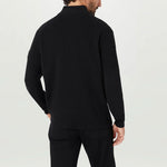 BELSTAFF Commander Quarter Zip Jumper in Black