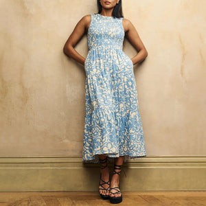 Charlie Midaxi Dress in Silhouette Blue
