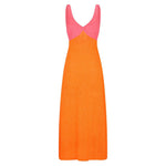 Colourblock Siren Dress in Tangerine