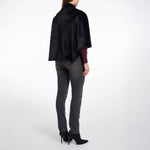 RINO & PELLE Dewi Faux Fur Cape in Black