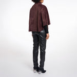 RINO & PELLE Dewi Faux Fur Cape in Chocolate Bean