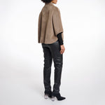 RINO & PELLE Dewi Faux Fur Cape in Toffee