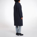 RINO & PELLE Elicia Teddy Double Breasted Coat in Night Grey