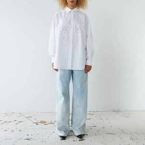 Embroidery Anglaise Shirt in White