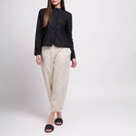 Dont Be A-Frayed Linen Jacket in Black