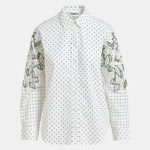 Feenie Embellished Shirt in White
