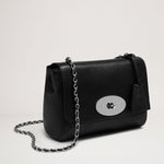 MULBERRY Lily Glossy Goat Bag in Black/Silver