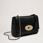 MULBERRY Lily Glossy Goat Bag in Black/Gold