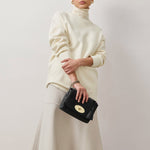 MULBERRY Lily Glossy Goat Bag in Black/Gold