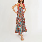 Lily Paisley Print Maxi Dress in Multi