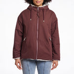 RINO & PELLE Ines Reversible Jacket with Hood in Chocolate Bean and Birch