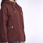 RINO & PELLE Ines Reversible Jacket with Hood in Chocolate Bean and Birch