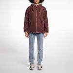 RINO & PELLE Ines Reversible Jacket with Hood in Chocolate Bean and Birch