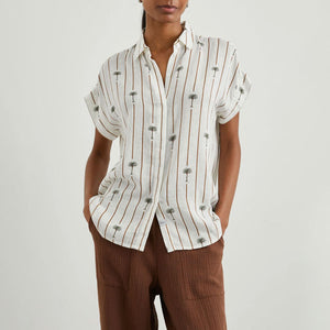 Jamie S/S Shirt in Stripe Palms
