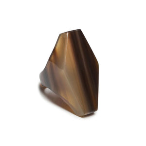 Abstract Horn Ring in Brown
