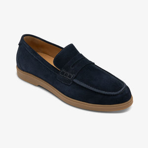 Lucca Suede Loafers in Navy